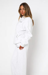 Match Your Words Oversized Hoodie Grey Marle