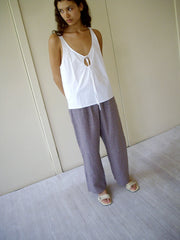 U Shape Top - White