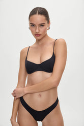 Cola Underwire Bikini Top - Black
