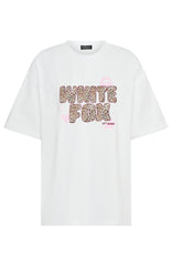 11th Street She's So Lucky Oversized Tee Leopard Splice