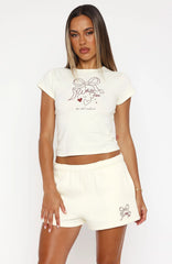 Love You Forever Baby Tee Cream