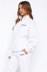 Core Essentials Zip Sweater Grey Marle