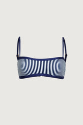 Bandeau Top (Navy Pinstripe/N