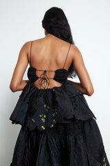 SELENA | PATCH. TOP ENCORE PATCHWORK | BLACK