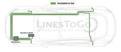 Cadillac DTS Brake Line Set 2010 4.6L BLB-107-SS2C Stainless Steel