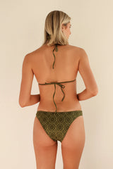Palm Tie Back Triangle Bikini Top