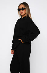 Stay Lifted Oversized Hoodie Black