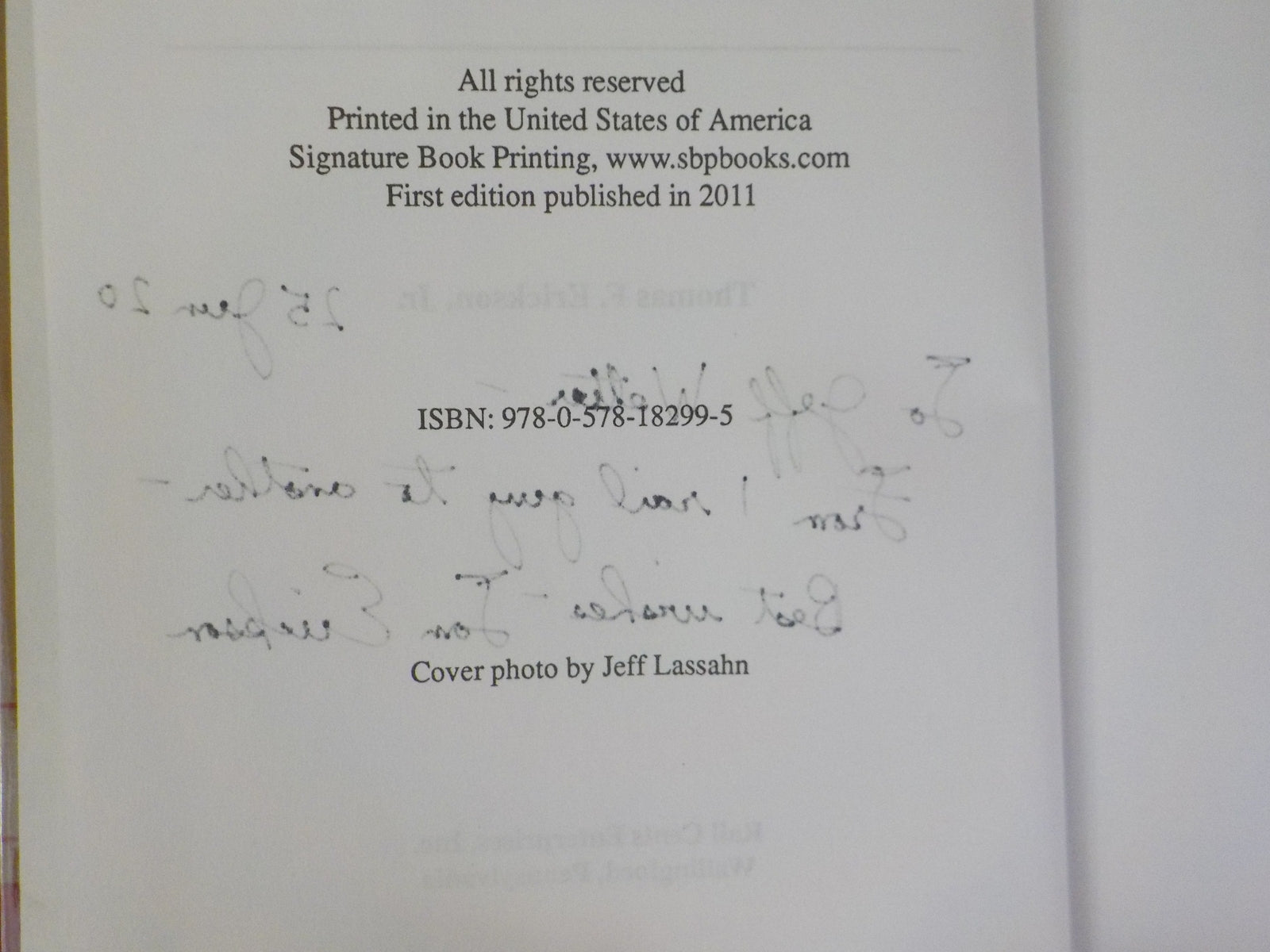 Railroad Manifesto, A Second Edition by Thomas F. Erickson, Jr Hard Cover Signed