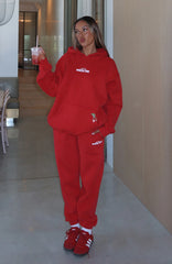 With Love In The Moment Sweatpants Red