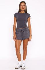 You Left Me Shorts Volcanic