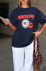 11th Street Concrete Jungle Oversized Tee Blueberry Twist