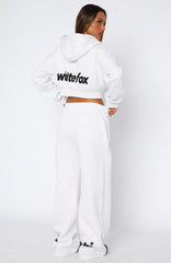 From The Archives Charli Wide Leg Sweatpants Grey Marle