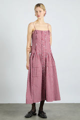 faith midi dress - cherry gingham