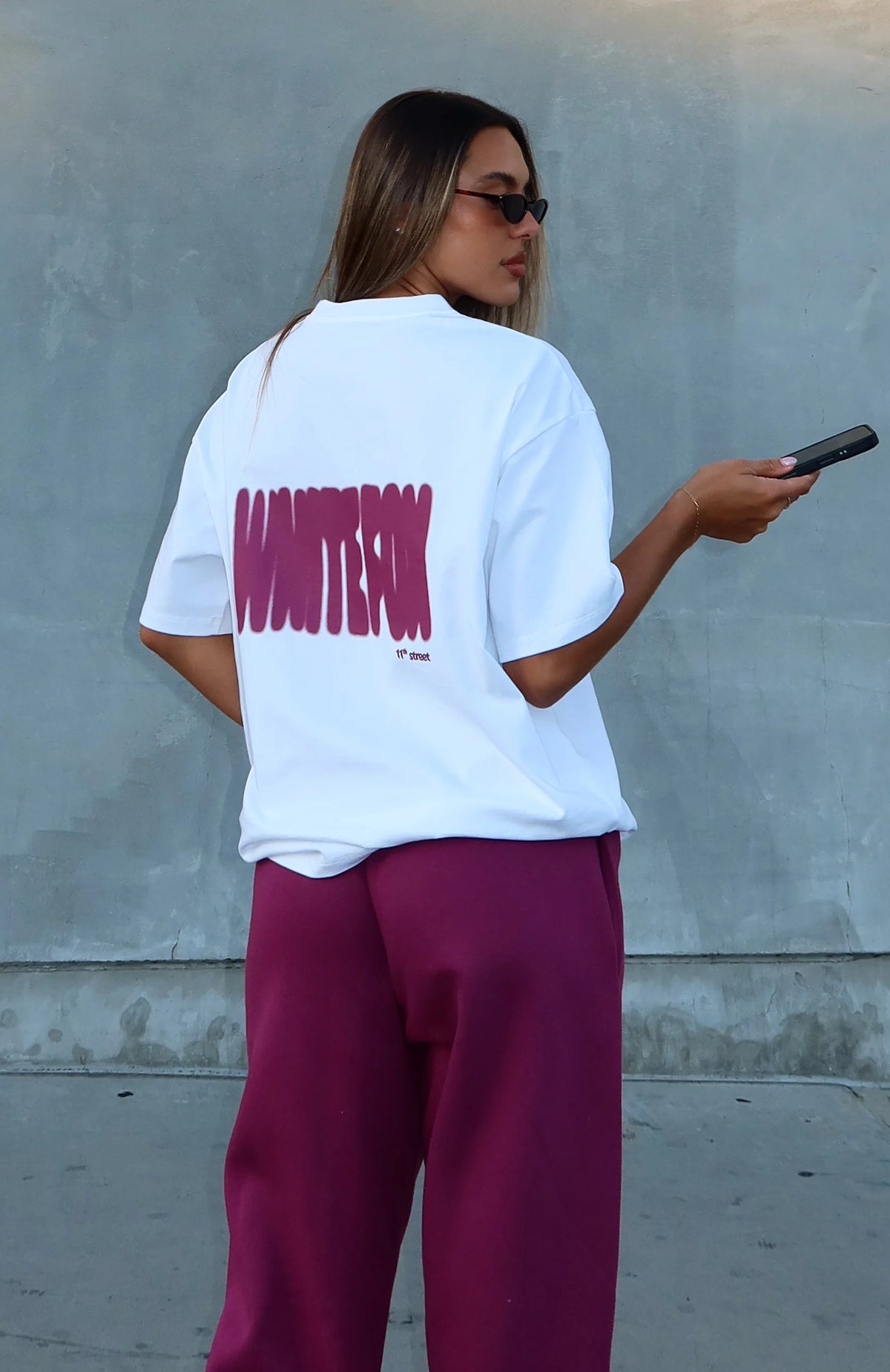 11th Street New York Or Nowhere Oversized Tee Berry Blast