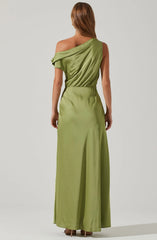Monroe Satin Off Shoulder Maxi Dress