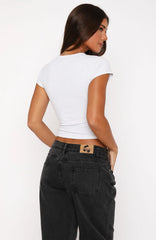 Love Burst Baby Tee Grey Marle