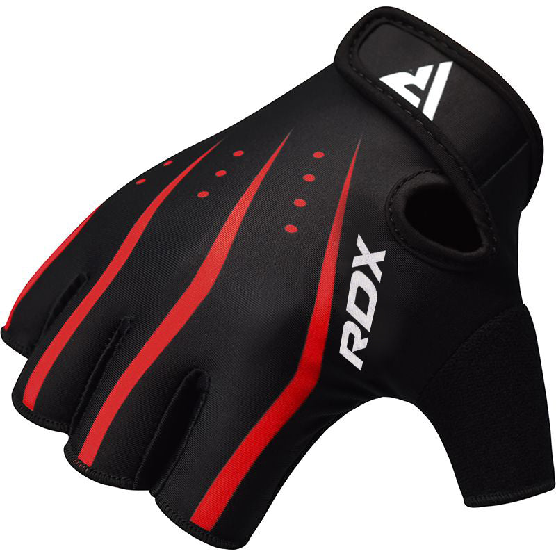 RDX F5 WeightLifting Gym Gloves#color_red